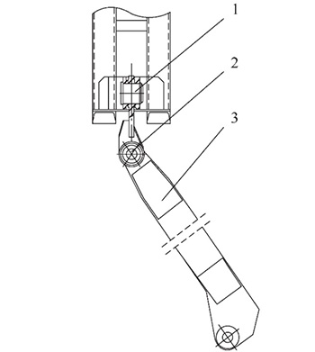 防晃擺臂上端鉸接示意圖